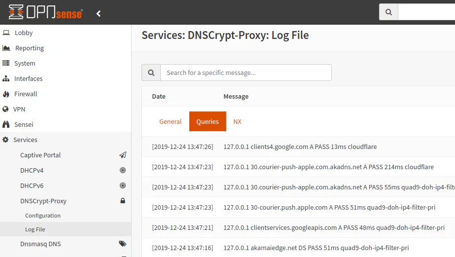 DNSCrypt-Proxy Query Log