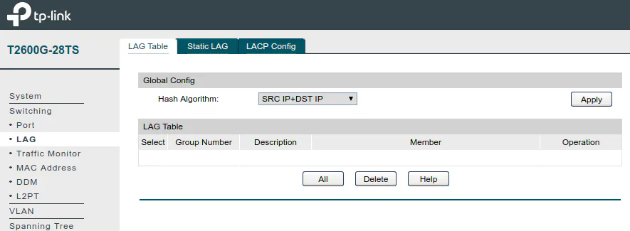 LACP Configuration