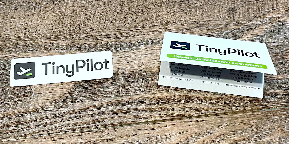 TinyPilot Sticker and Instructions