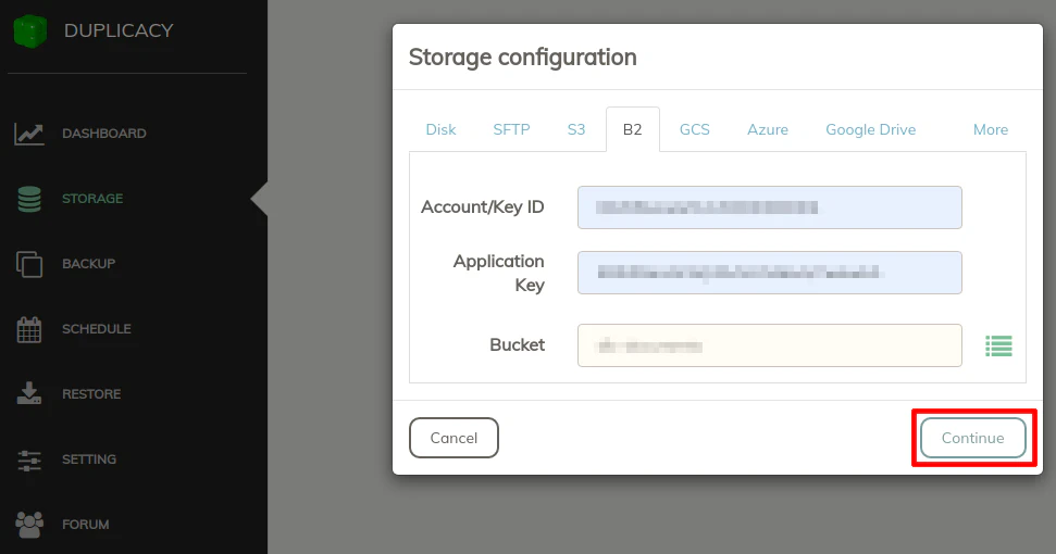 Storage Page