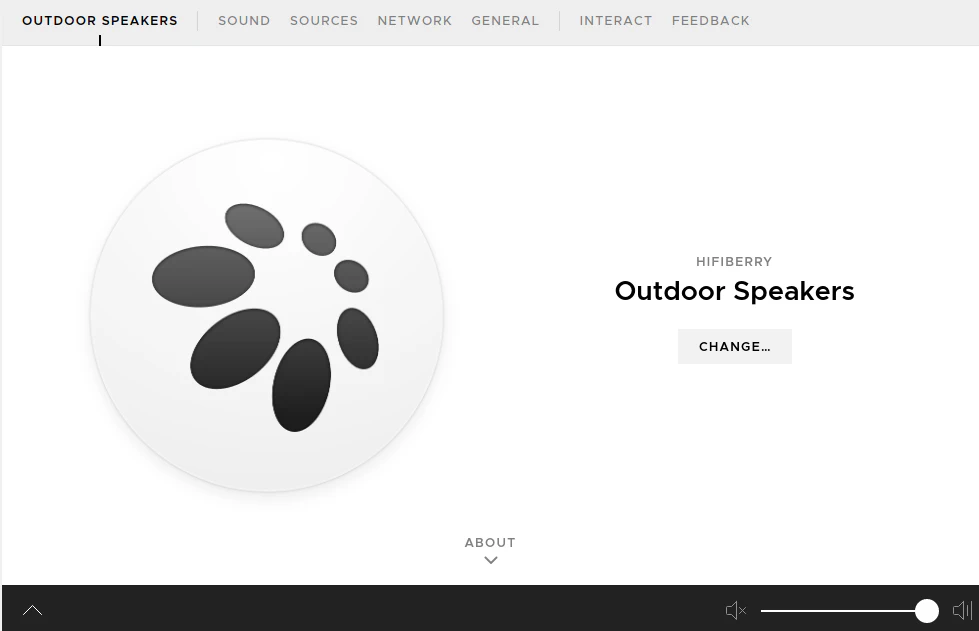 HiFiBerryOS Main Page