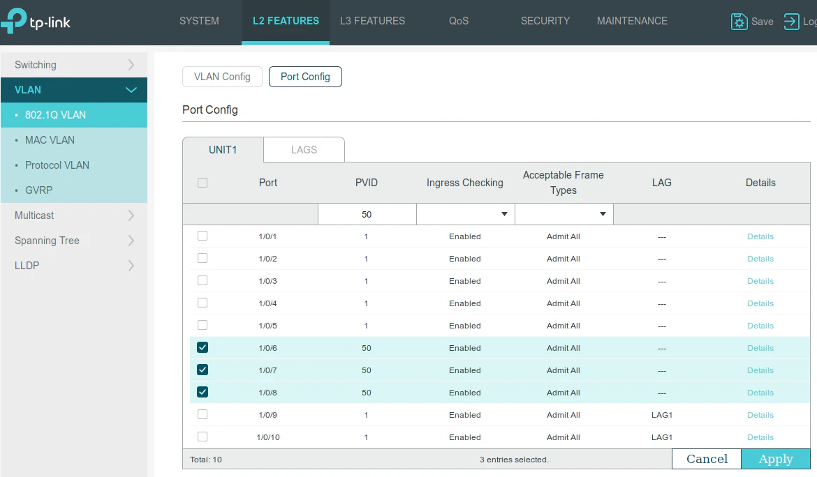 VLAN Configuration