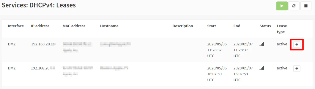 DHCP Leases