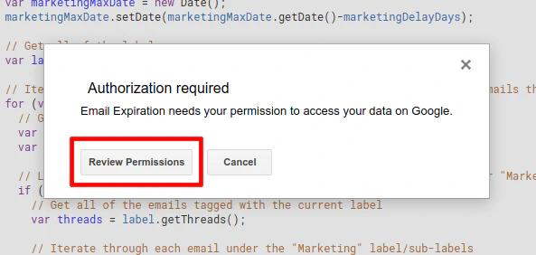 Google Apps Scripts Authorization