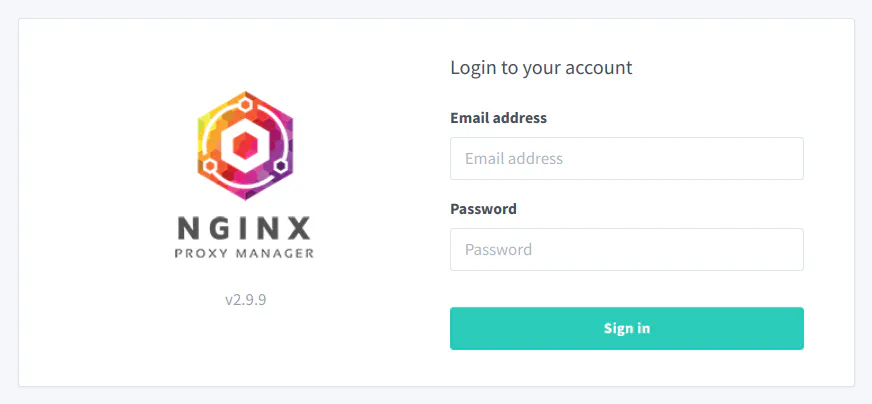 Nginx Proxy Manager Login