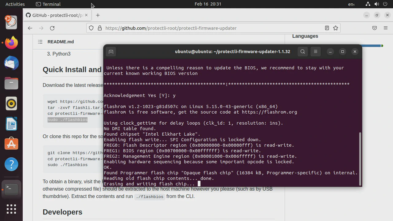 Flashing the VP2420