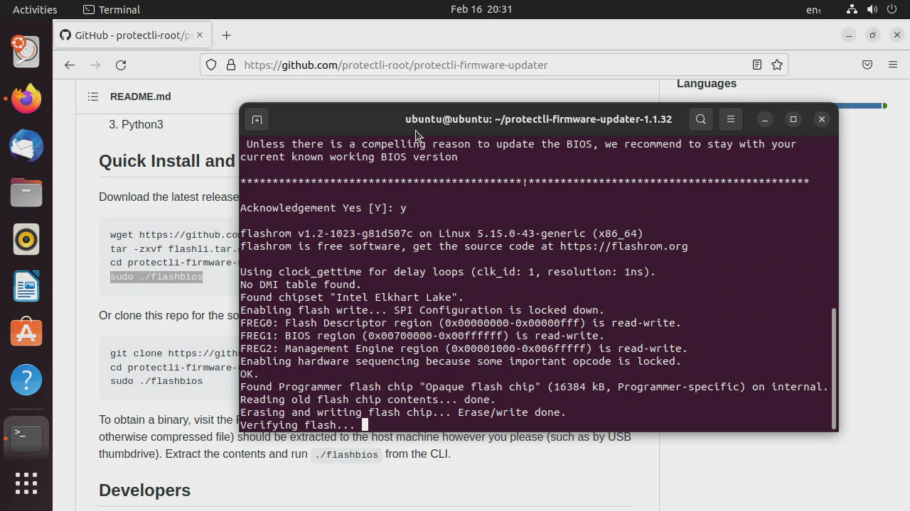 Flashing the VP2420