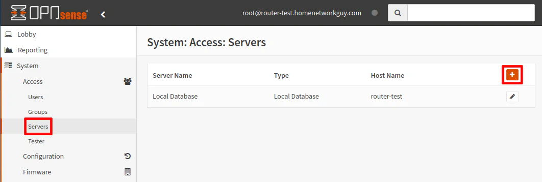 OPNsense Access Servers