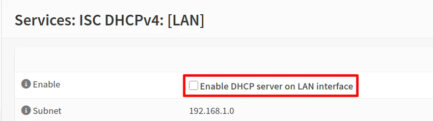 Disable ISC DHCPv4