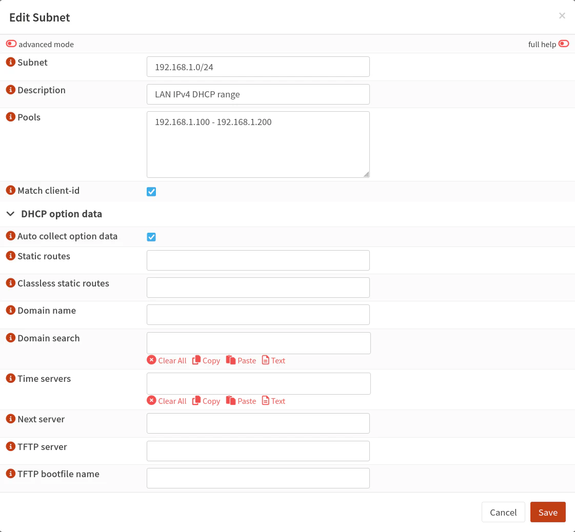 Kea DHCPv4 Subnets