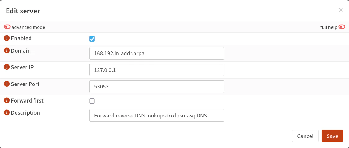 Unbound DNS Query Forwarding Reverse DNS