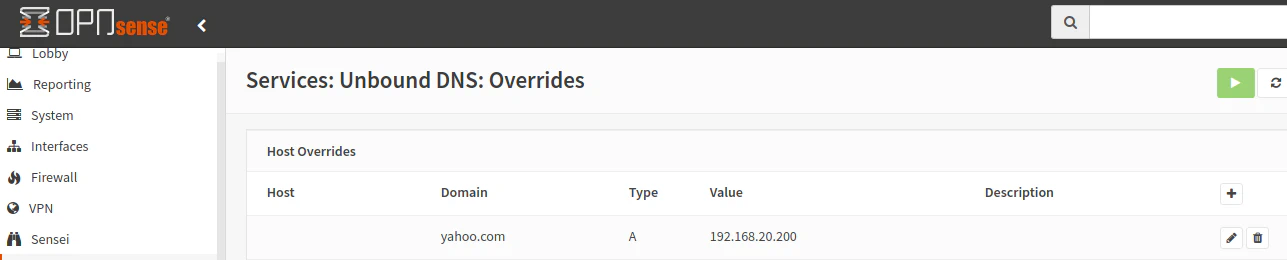 DNS Override