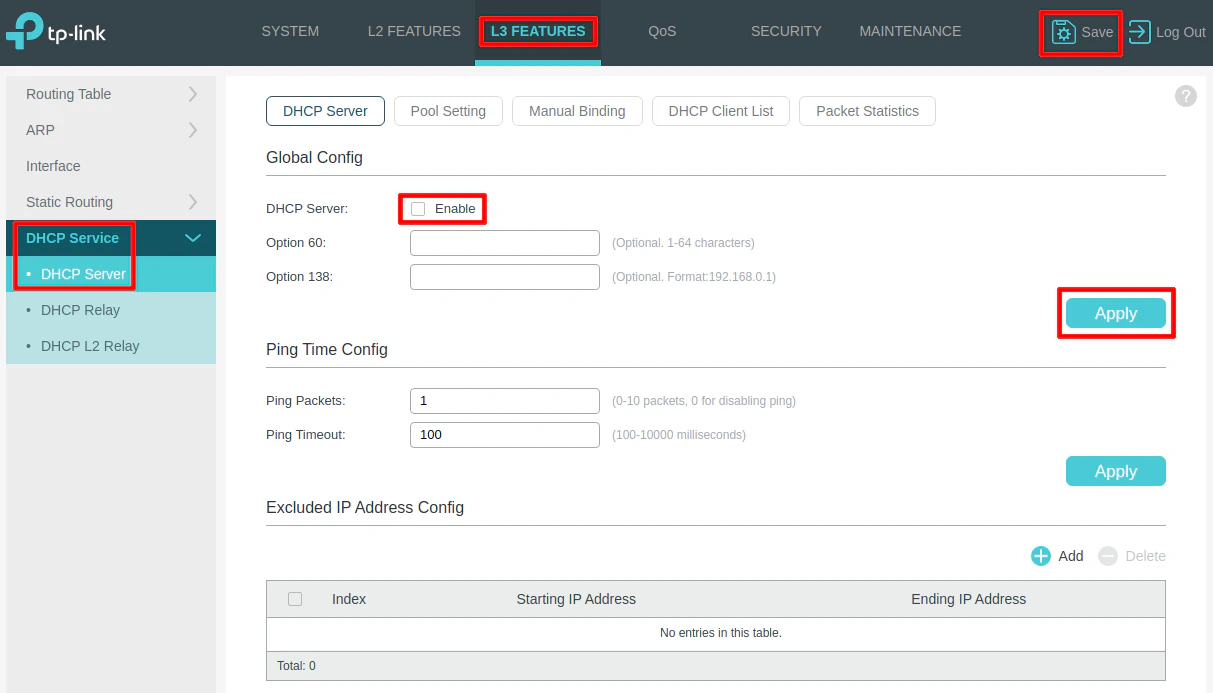 TP-Link DHCP