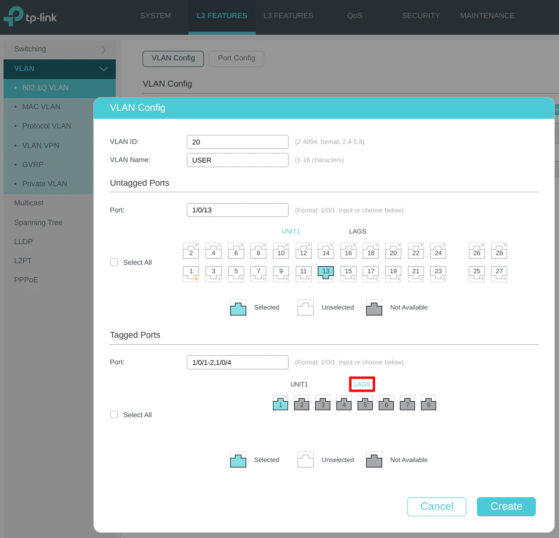 TP-Link VLAN Configuration