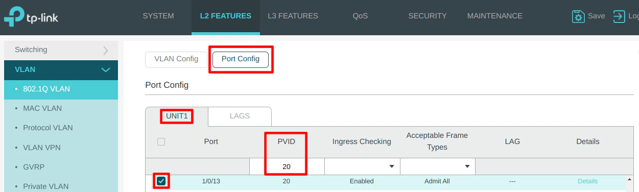 TP-Link VLAN Configuration