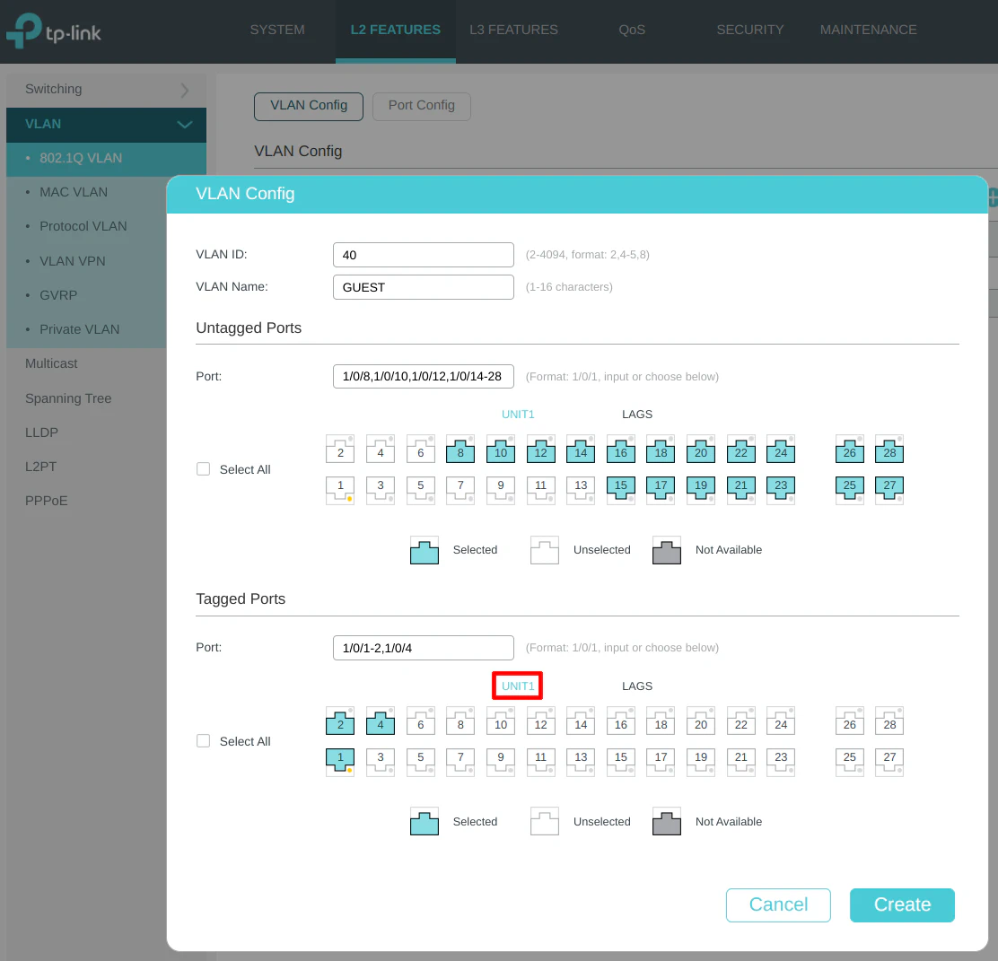 TP-Link VLAN Configuration