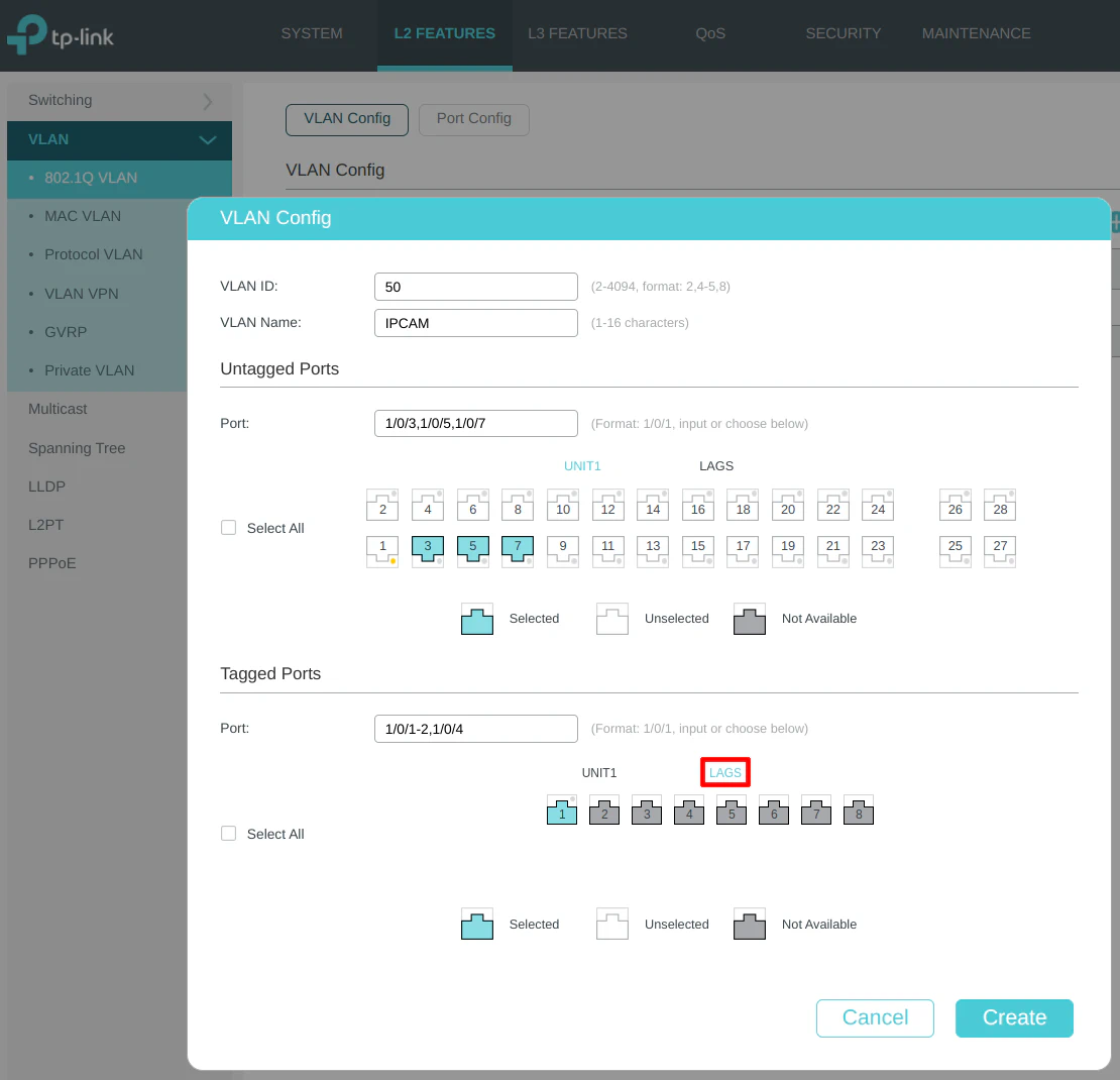TP-Link VLAN Configuration