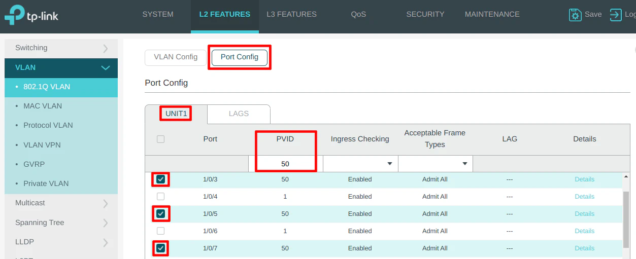 TP-Link VLAN Configuration