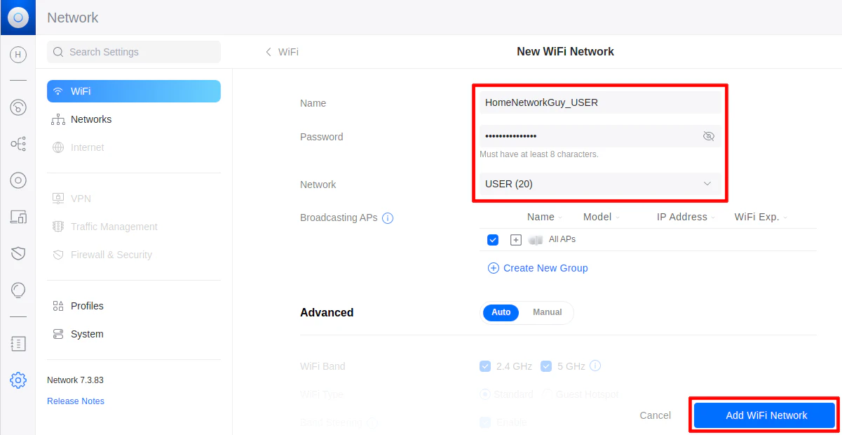 UniFi Create WiFi