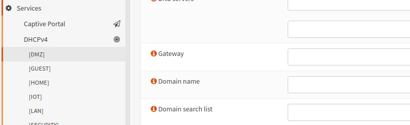 DHCP Static Domain Name