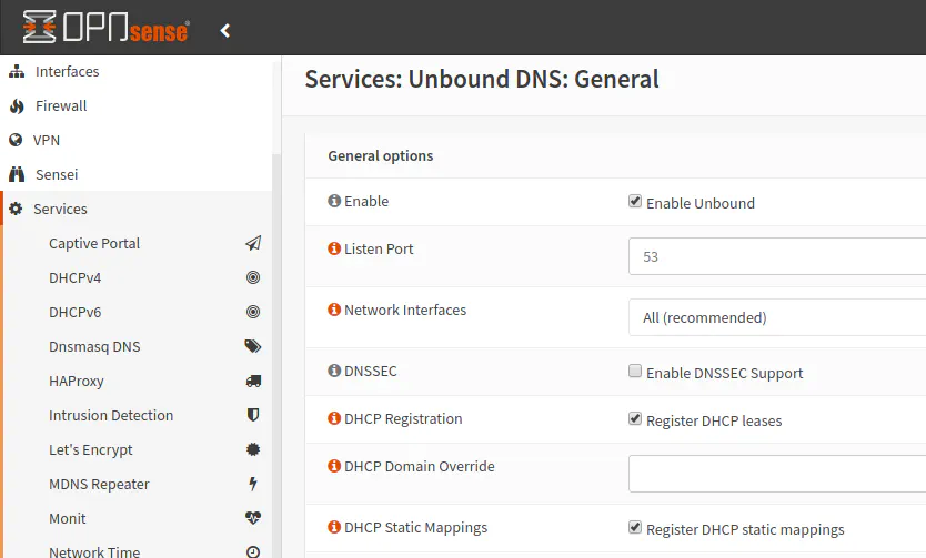 Unbound DNS Register DHCP