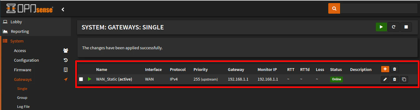 Gateway Configuration