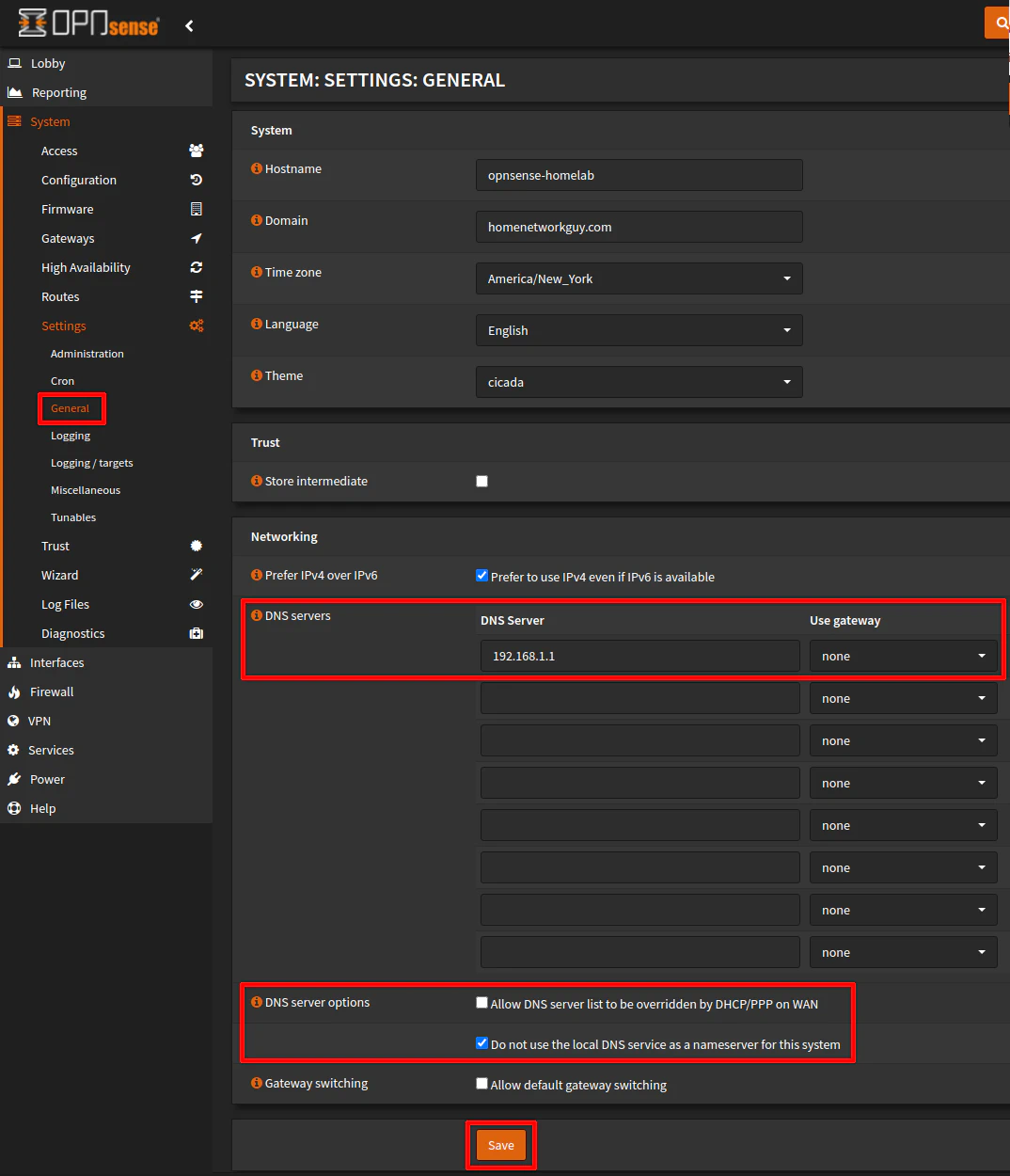 System DNS Server