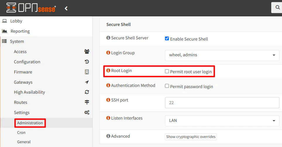 Secure the SSH Service