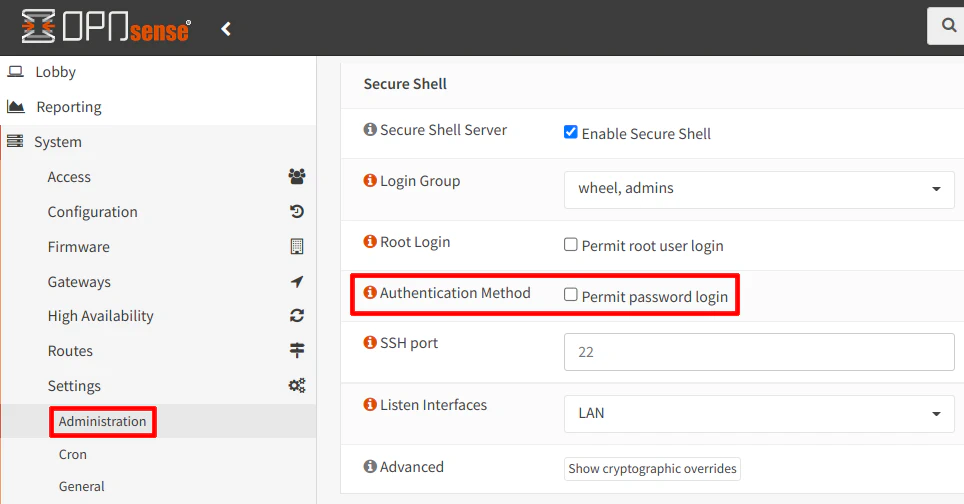 Secure the SSH Service
