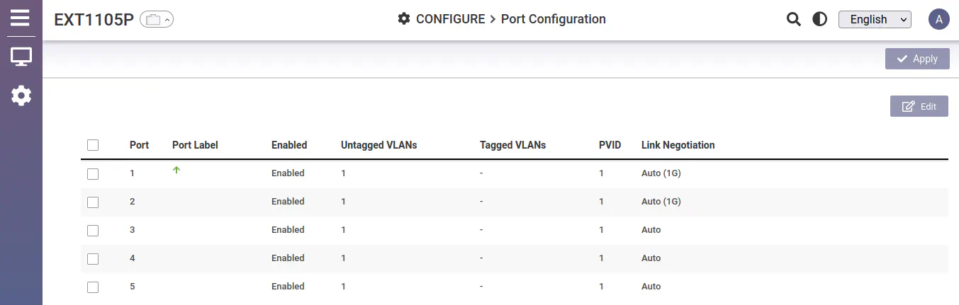 EnGenius Local Configure Port Configuration