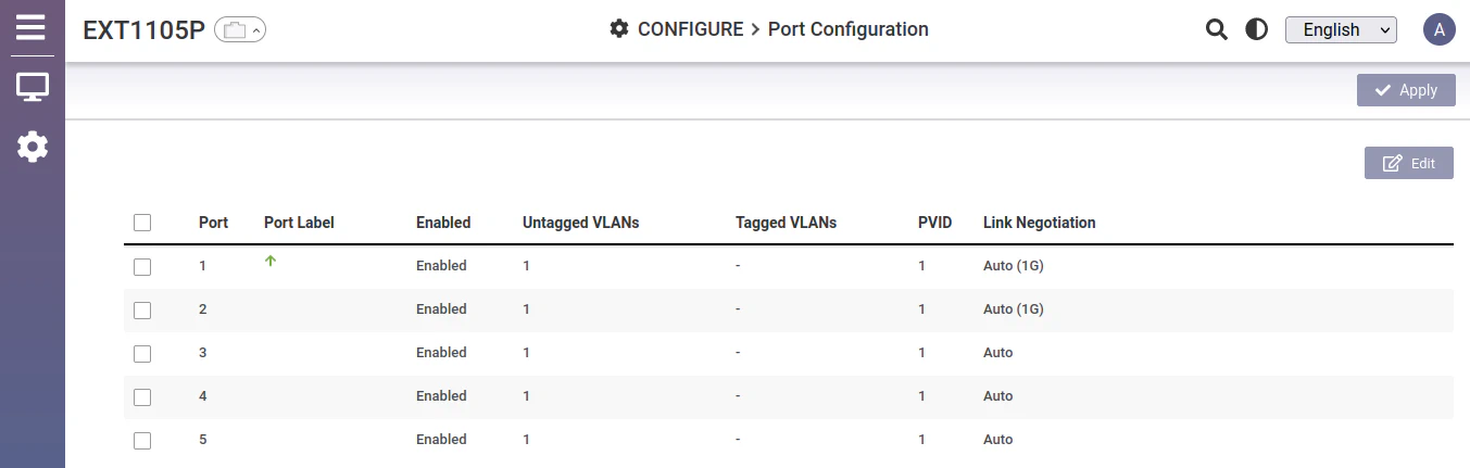 EnGenius Local Configure Port Configuration
